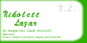 nikolett lazar business card